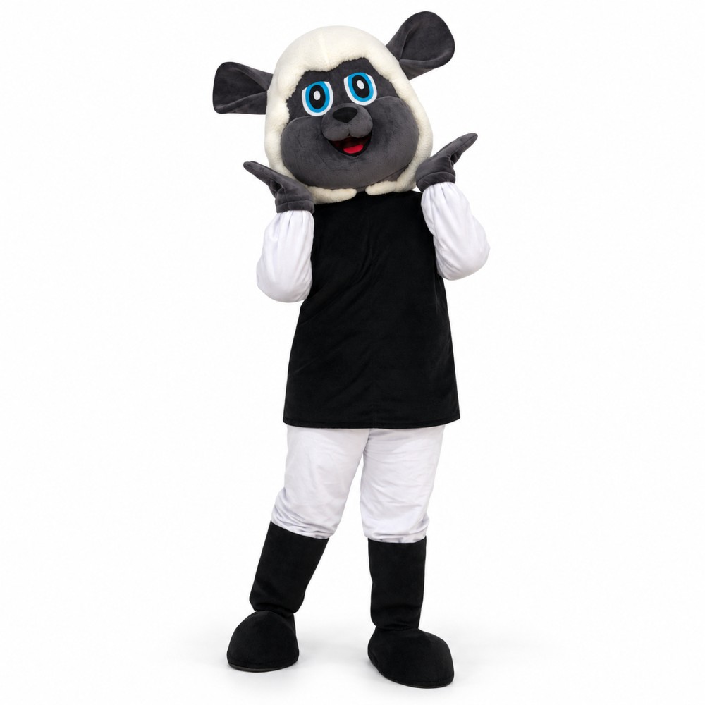 Adorable Poodle With Warm Headgear Mascot Costume