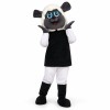 Adorable Poodle With Warm Headgear Mascot Costume