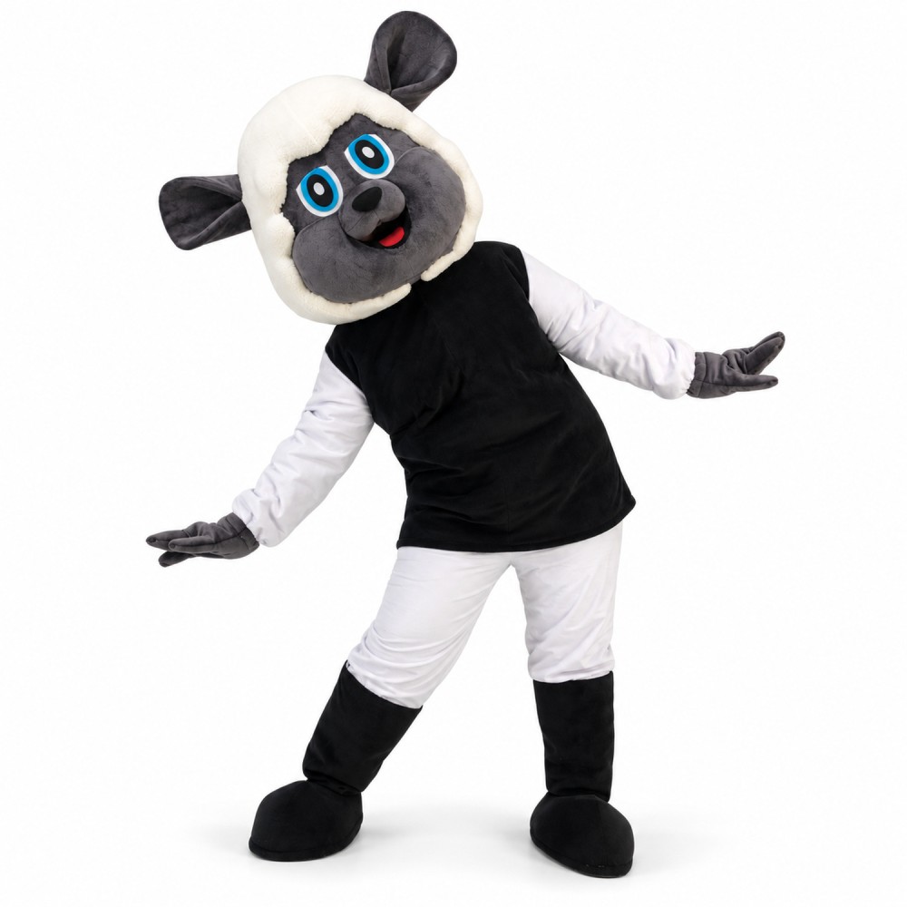 Adorable Poodle With Warm Headgear Mascot Costume