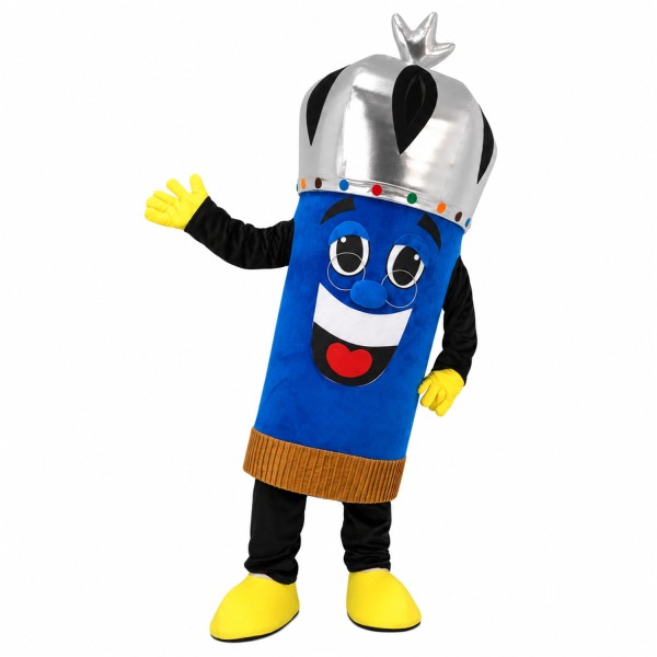 Pencil of Wisdom Mascot Costume Wearing Crown