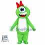 Soft Lightweight Cartoon Green One Eyed Monster Mascot Costume