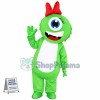 Soft Lightweight Cartoon Green One Eyed Monster Mascot Costume