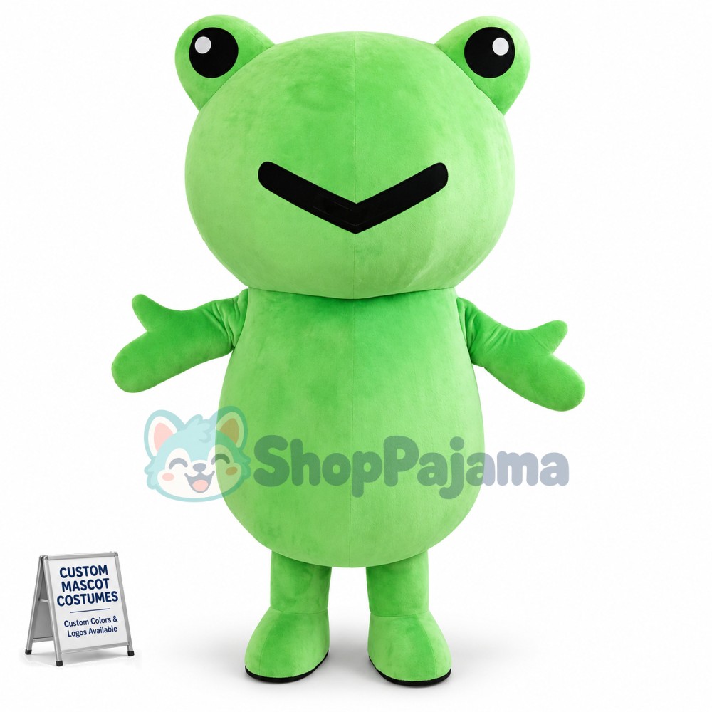 Adult Lovely Cartoon Frog With Simple Look Mascot Costume