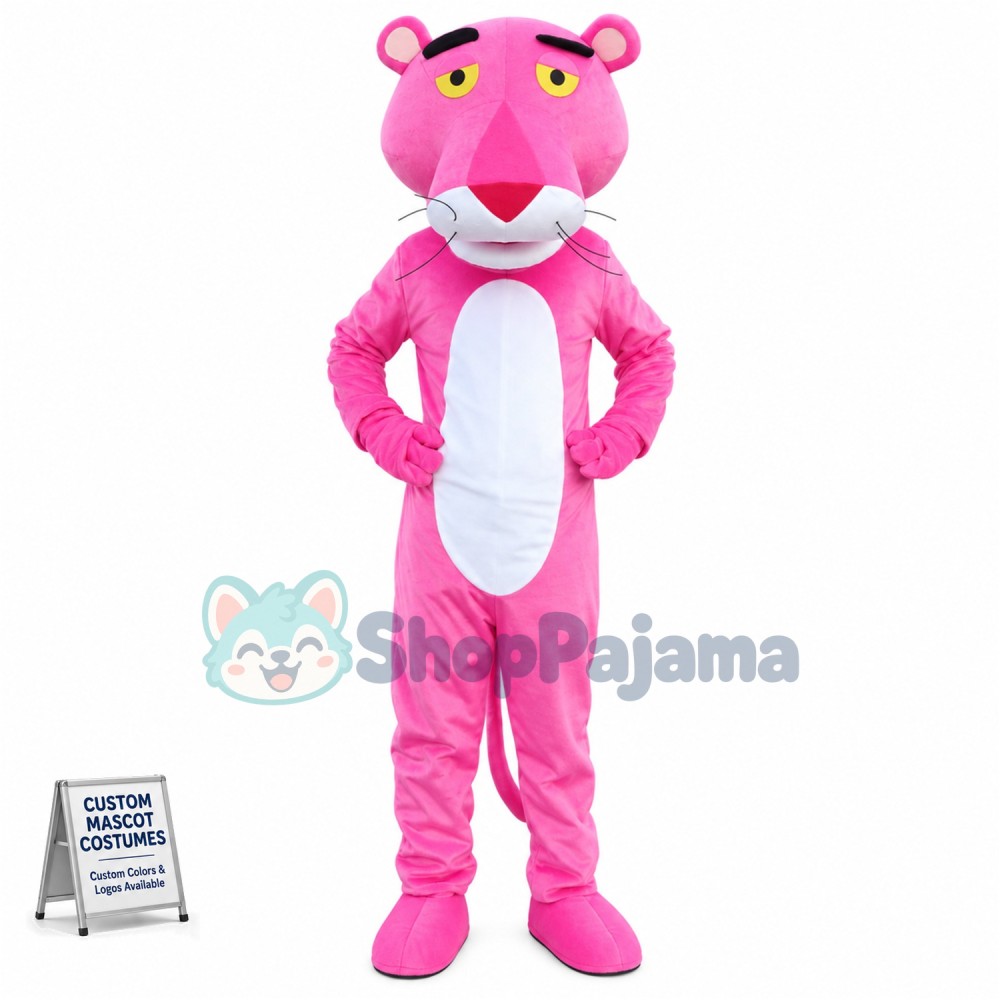 Lovable Cartoon Role The Individual Pink Panther Mascot Costume