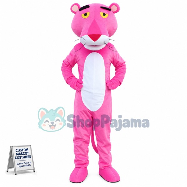 Lovable Cartoon Role The Individual Pink Panther Mascot Costume