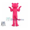 Humorous and Mischievous Pink Panther Mascot Cartoon Costume