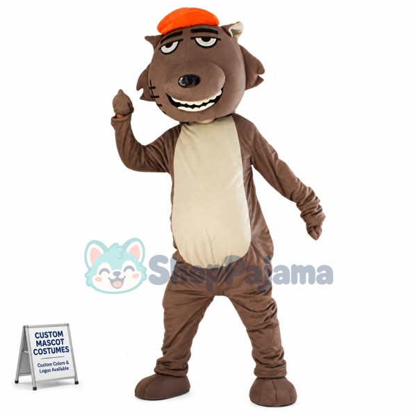 The Wise Villain Wolffy Mascot Costume Adult Outfit