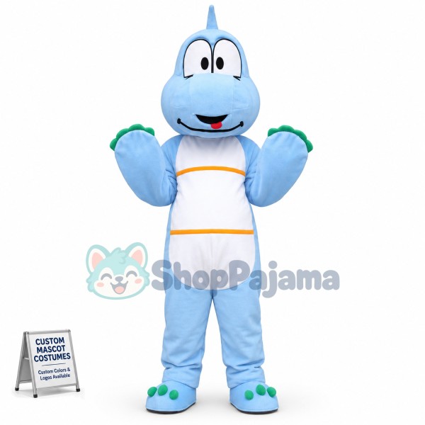 Standing Style Cartoon Light Blue Sea Turtle Mascot Costume