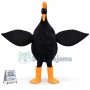 Adult Whole Black Hoopoe With Huge Wings Mascot Costume