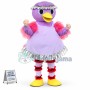 Tender Mother Duck Wearing Apron Cartoon Mascot Costume