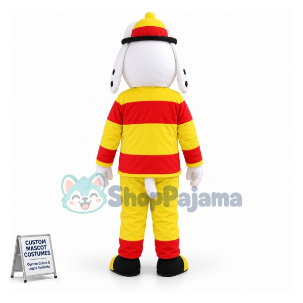 Brave Fire Dog of The Rescue Team Adult Mascot Costume