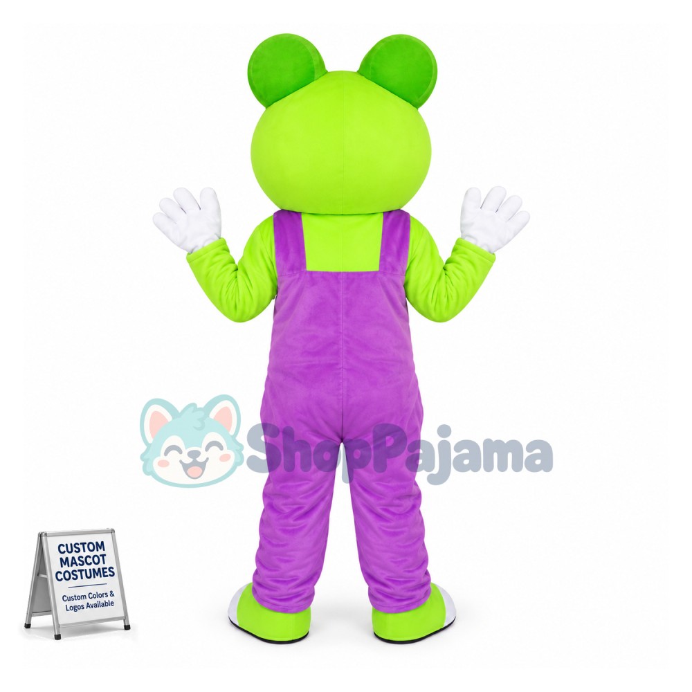 Adult Cute Cartoon Frog With Big Eyes Mascot Costume