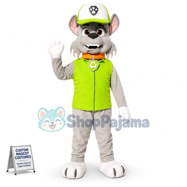 Paw Patrol Green Dog Rocky Mascot Costume