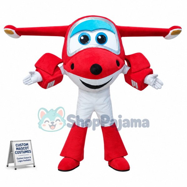 Super Wings Jett Red 1 Mascot Costume