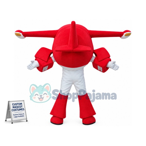 Super Wings Jett Red 1 Mascot Costume