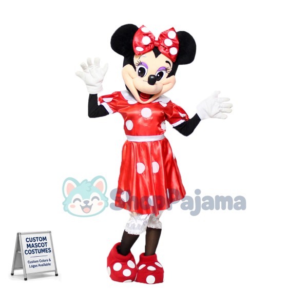 Mouse Clubhouse Regular Red Miss Mouse Minnie Mascot Costume