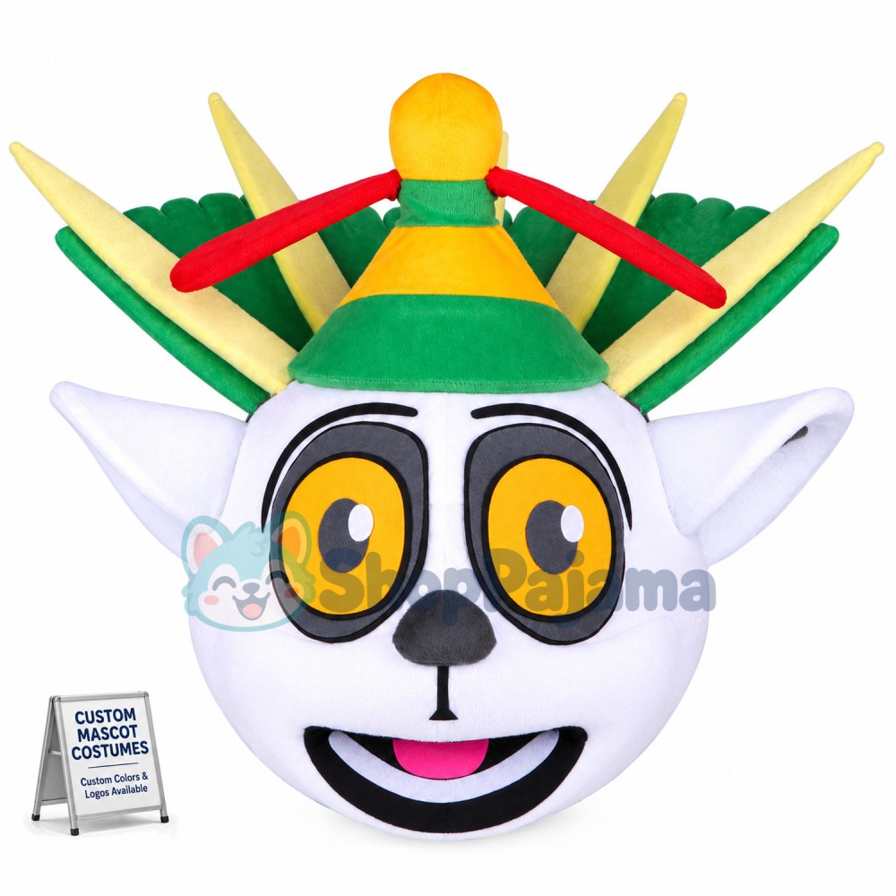 Unisex Madagascar King Julian Lemur Lemuroid Lemuridae Mascot Costume Cartoon Character