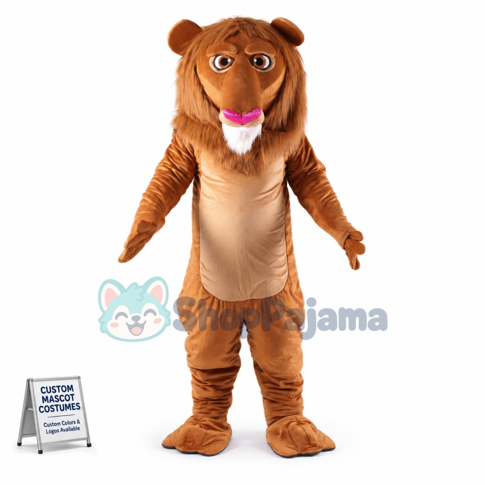 Cute Wally Lion Mascot Costume