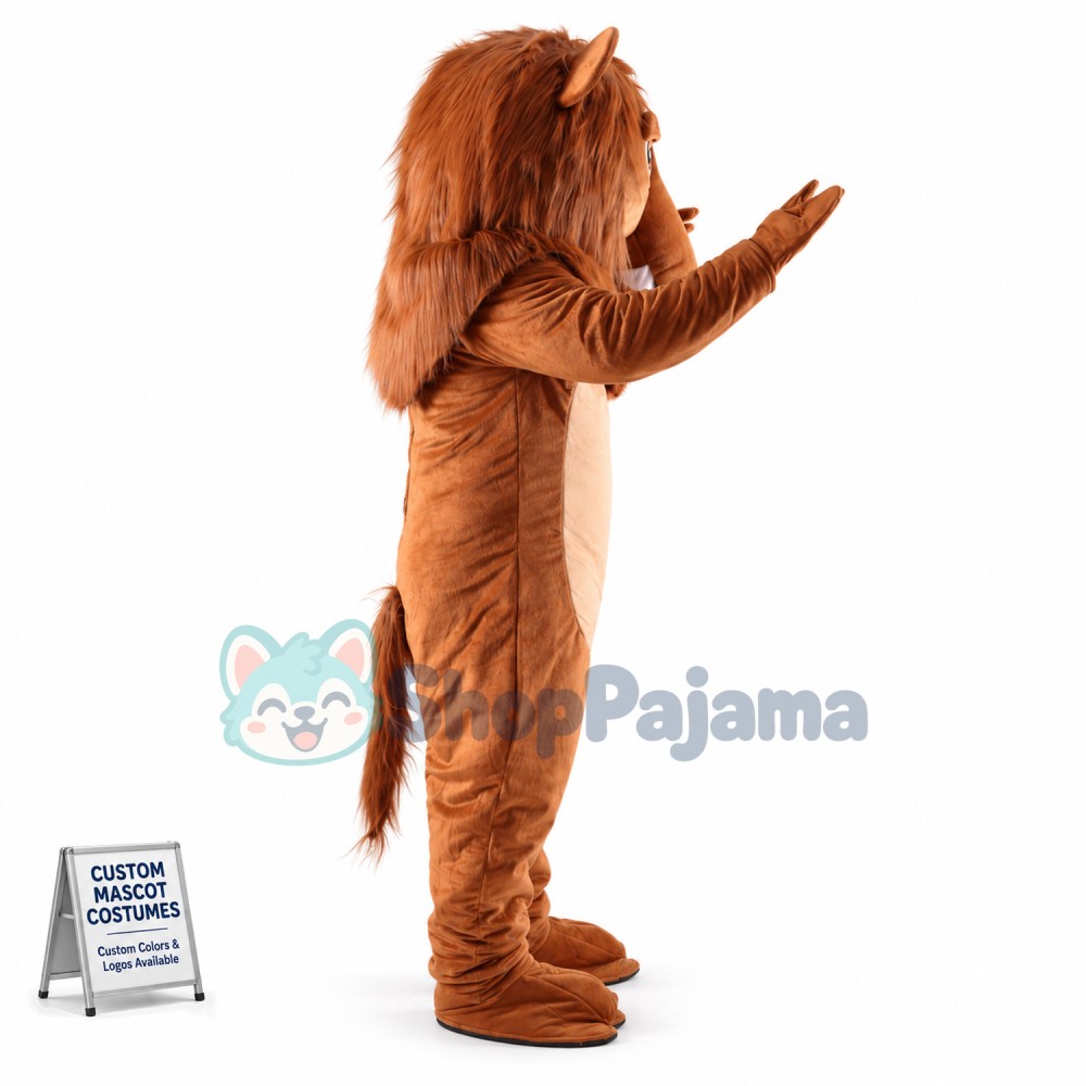 Cute Wally Lion Mascot Costume