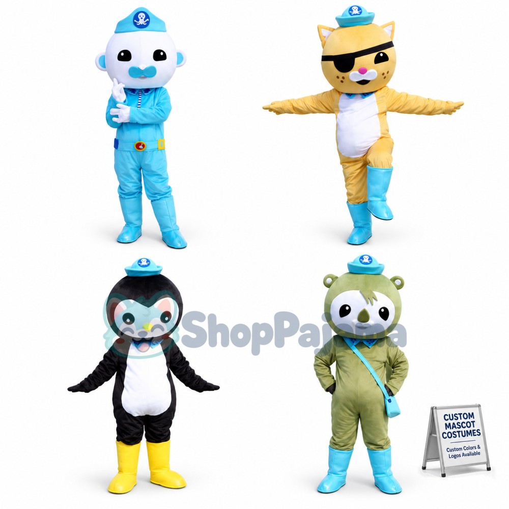 The Octonauts Barnacles Kwazii Peso Shellington Mascot Costumes