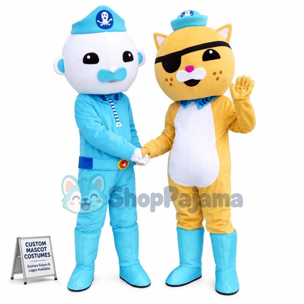 The Octonauts Barnacles Kwazii Peso Shellington Mascot Costumes