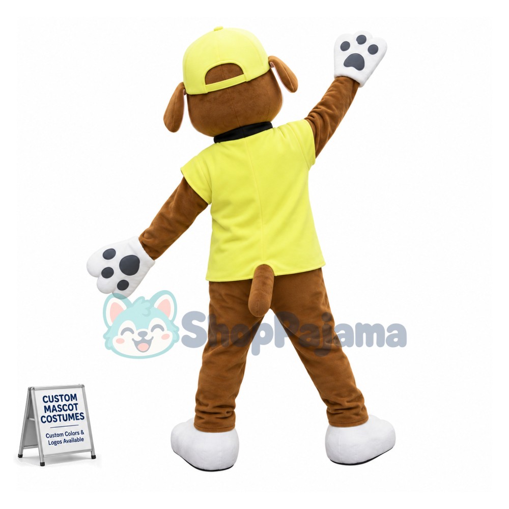 Paw Patrol Yellow Dog Rubble Mascot Costume