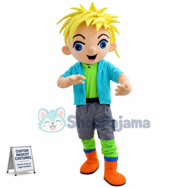 Boy Ragazzo Mascot Costume Cartoon Fancy Dress