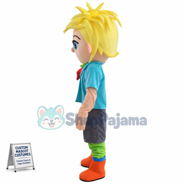 Boy Ragazzo Mascot Costume Cartoon Fancy Dress