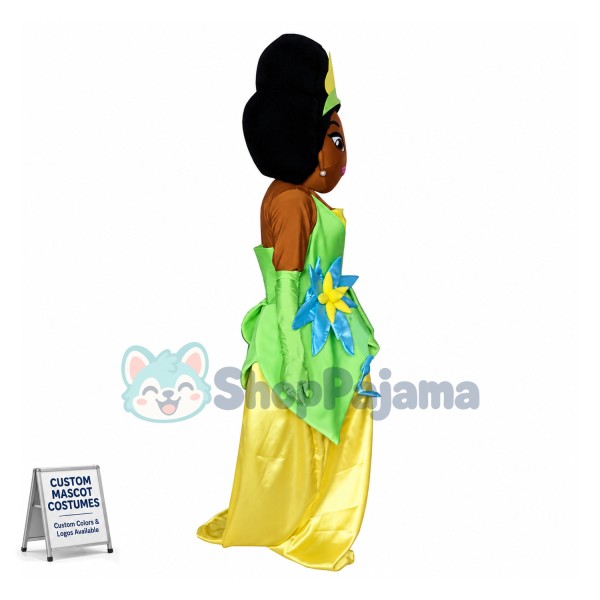 Tiana Princess Mascot Costume of The Princess and the Frog Fancy Dress