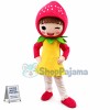 Strawberry Shortcake Girl Cartoon Adult Mascot Costume