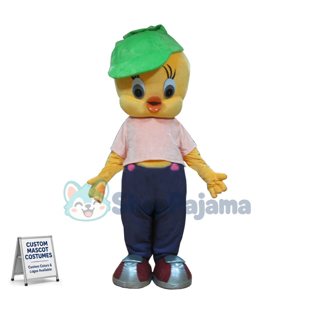Tweety Bird Canary Cartoon Mascot Costume Suit Fancy Dress
