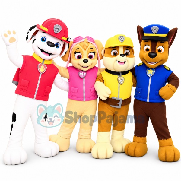 Paw Patrol - CHASE, MARSHALL, RUBBLE & SKYE Mascot Costumes
