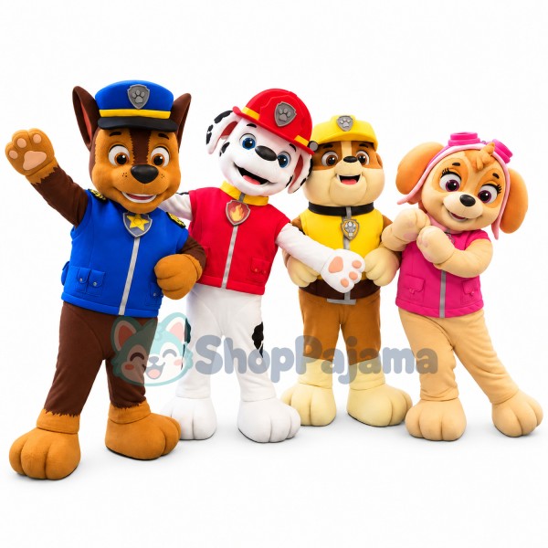 Paw Patrol - CHASE, MARSHALL, RUBBLE & SKYE Mascot Costumes