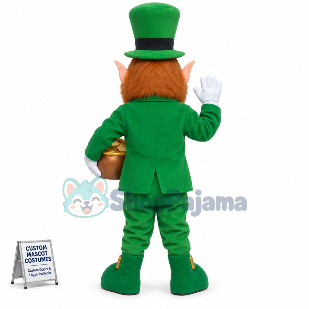 Friendly Irish Leprechaun Mascot Costume