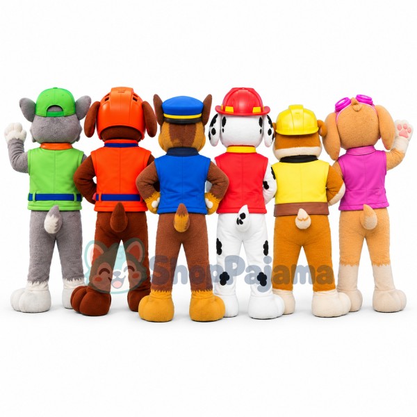 Paw Patrol - CHASE, MARSHALL, RUBBLE ,SKYE, ROCKY & ZUMA Mascot Costume