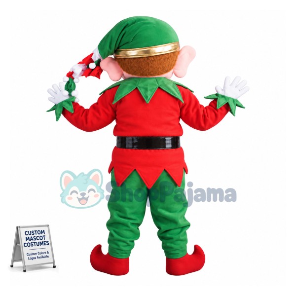 Elf Mascot Costume Adult Christmas Elf Costume