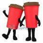 Red Coffee Cup Mascot Costume