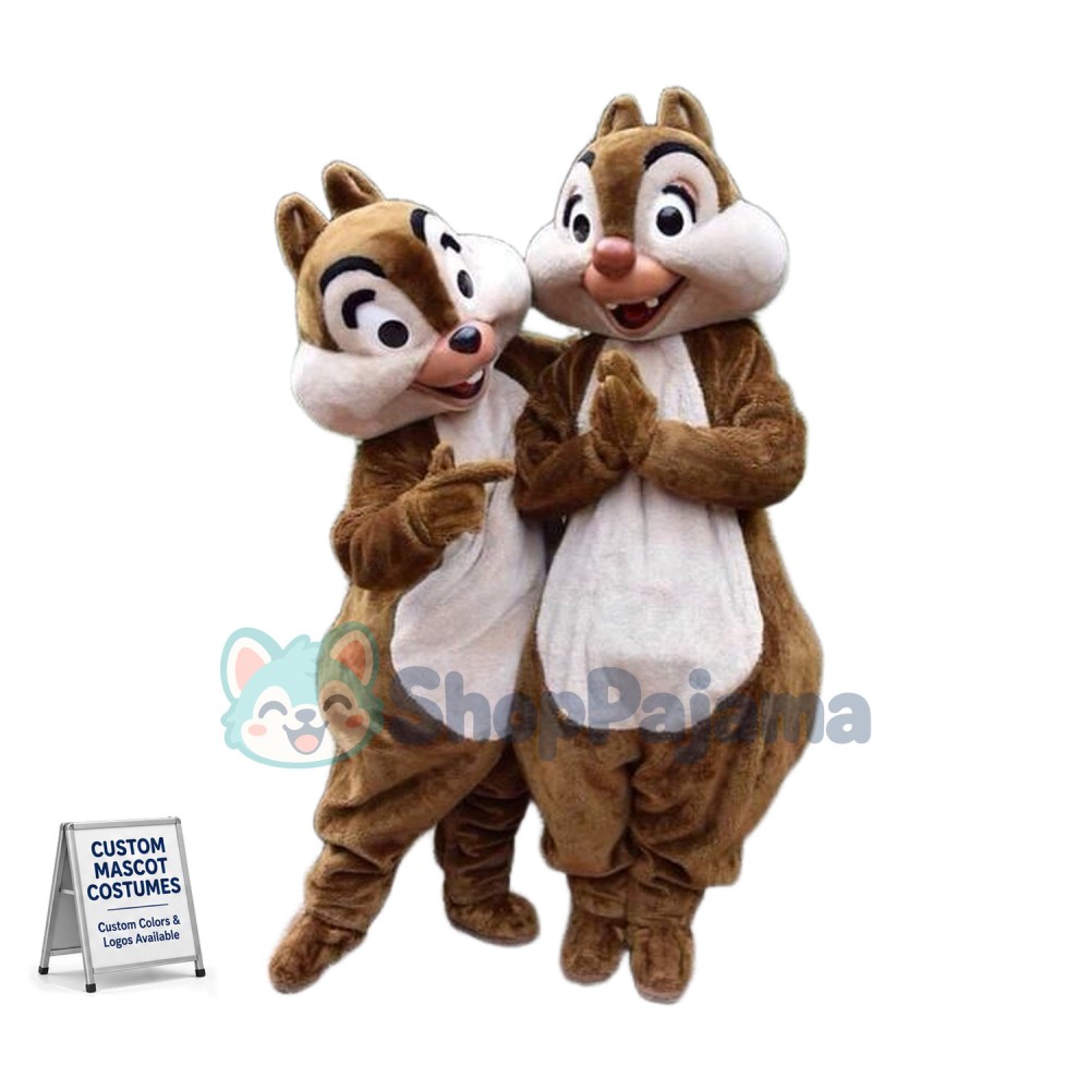Chip & Dale Chipmunk Mascot Costume