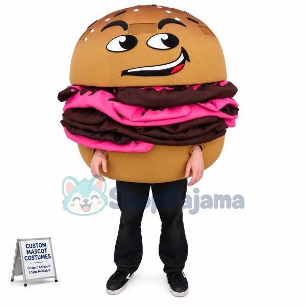 Delicious Hamburger Mascot Costume
