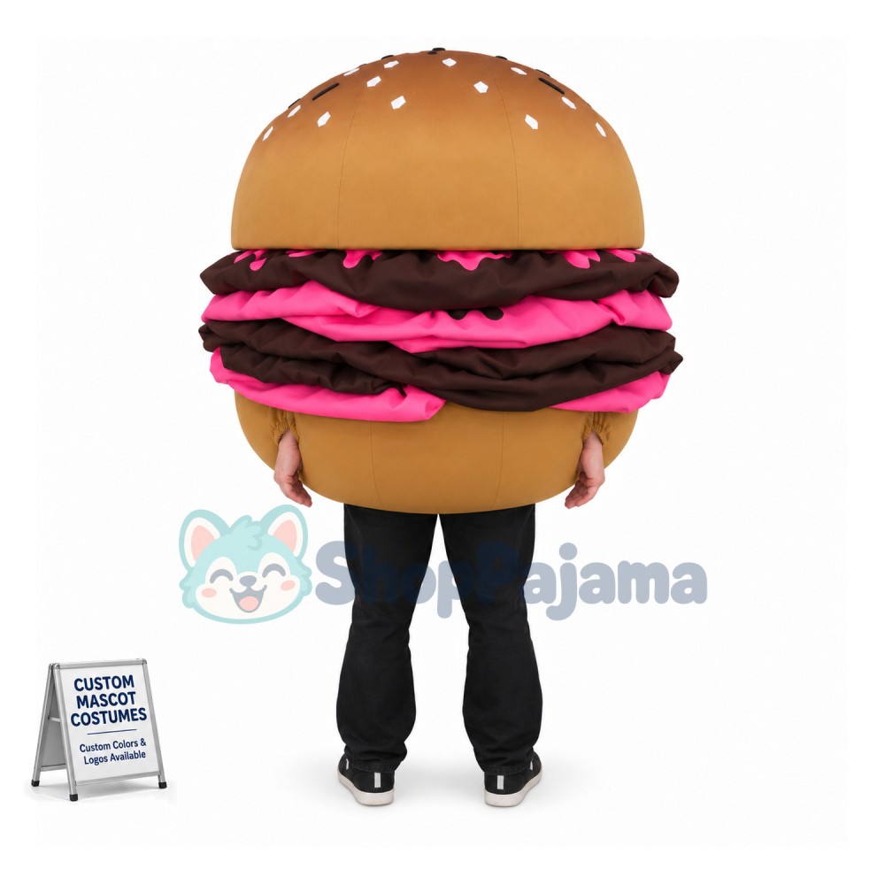 Delicious Hamburger Mascot Costume