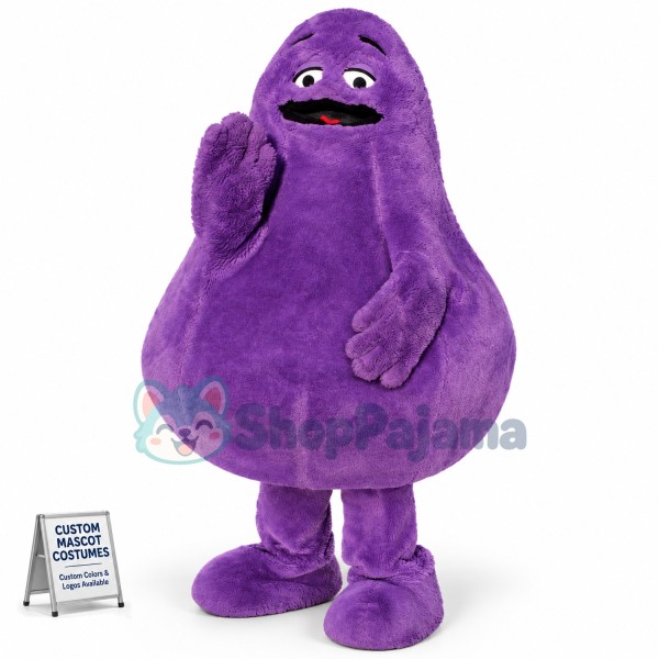 Grimace Purple Monster Mascot Costume