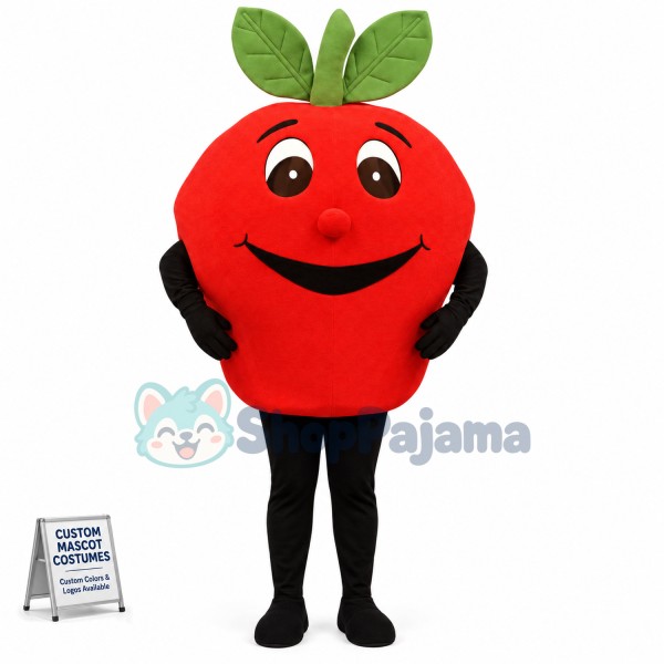 Cute Red Apple Mascot Costume