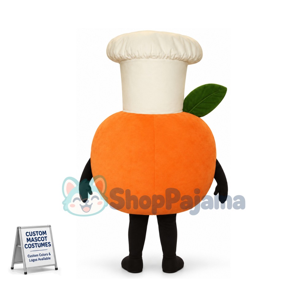 Baker Peach Mascot Costume