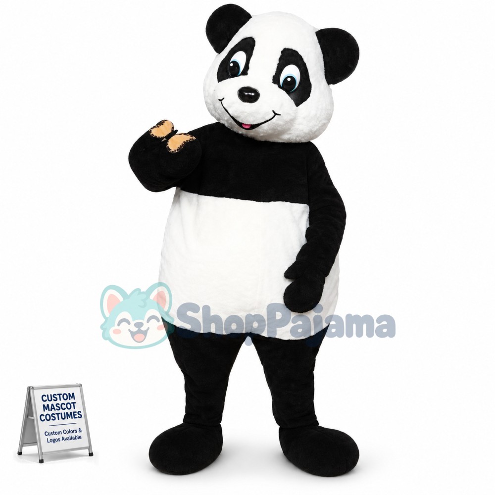 Super Cute Panda Mascot Costume Custom Mascot
