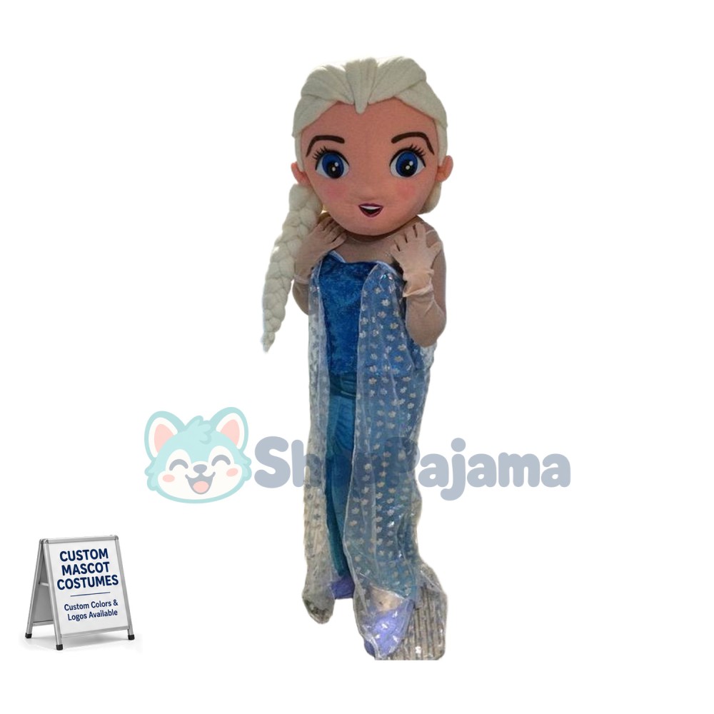 Lovely Princess Elsa Mascot Costume
