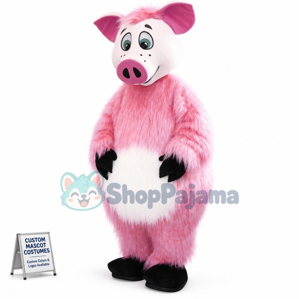 Lovely Pink Pig Mascot Costume