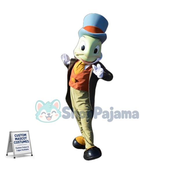 Superb Jiminy Cricket Mascot Costume
