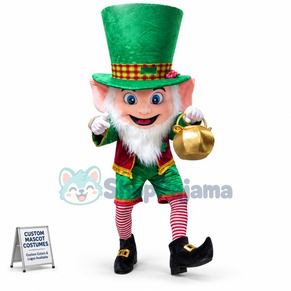 Leprechaun Irish Man Boy Mascot Costume