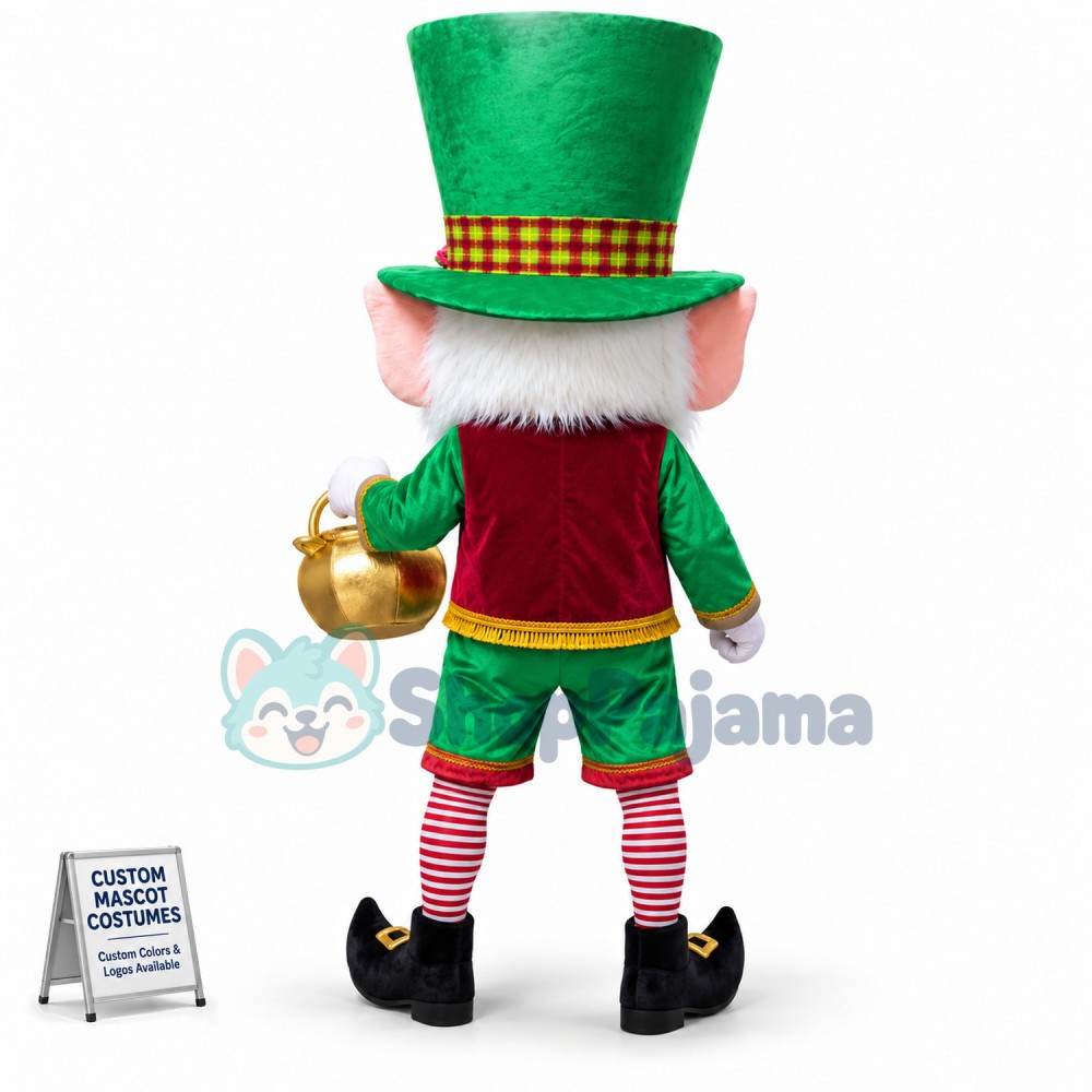 Leprechaun Irish Man Boy Mascot Costume