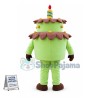 Green Birthday Cake Mascot Costume